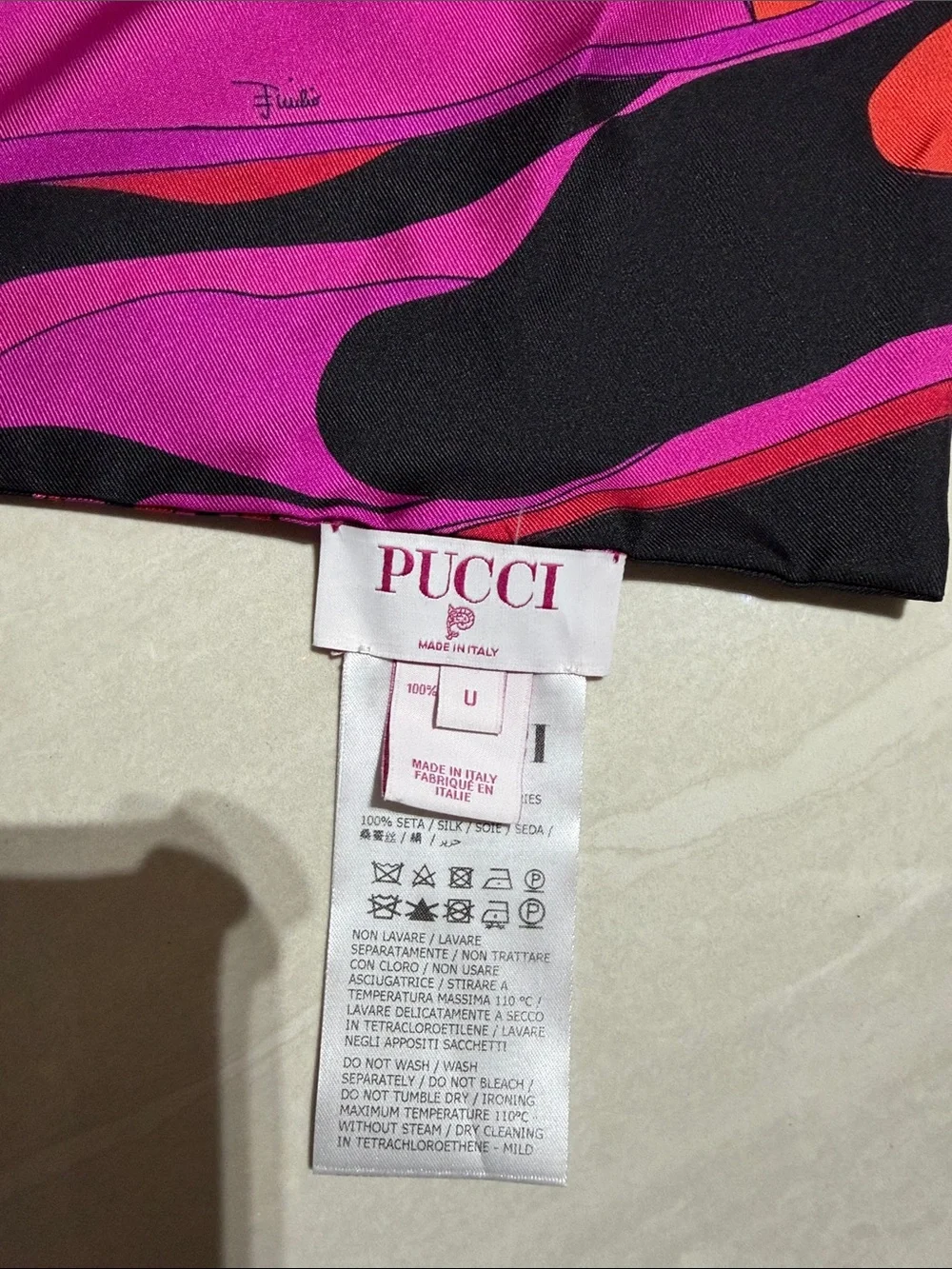 Emilio Pucci : orchidee print silk bandanna